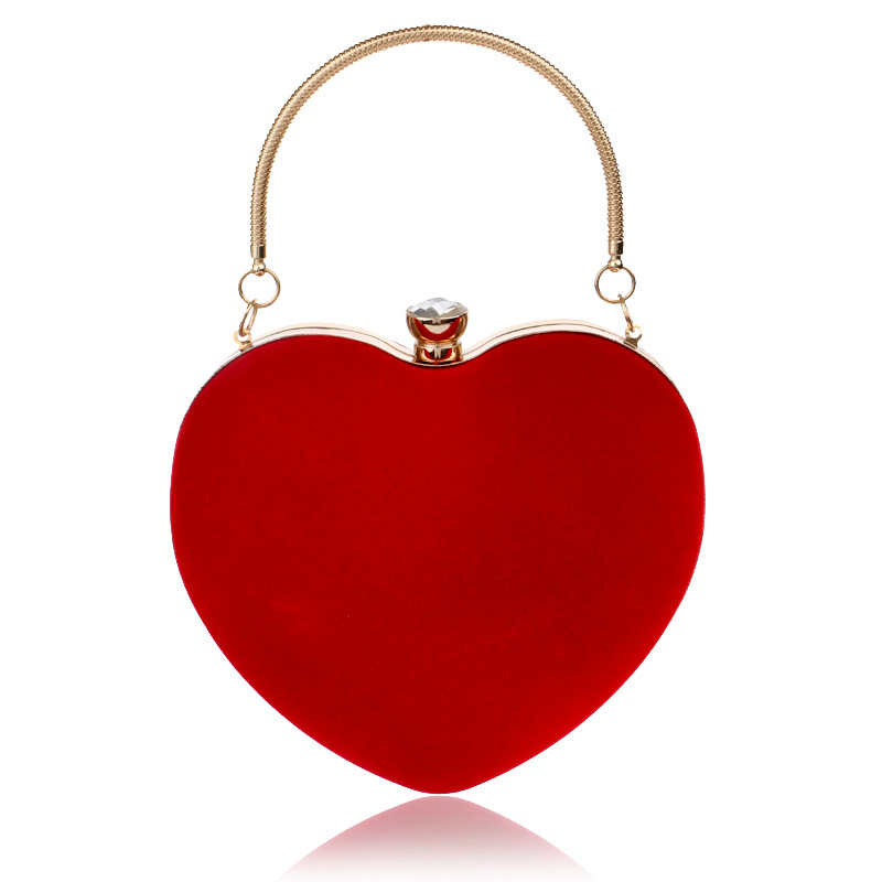 2022 Luxury ladies women's hang fashion handbag shoulder women heart bags woman